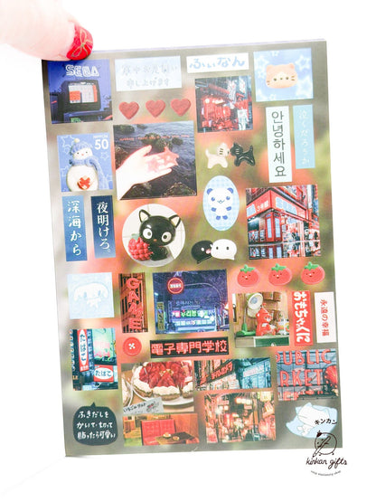 Temu Sticker Books Yuxian Vintage Aesthetic Japanese Sticker Book - Sound of Reminiscence -  Over 990 stickers (Copy)