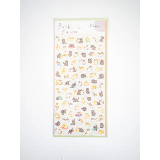 Tiny Puffy Sticker Sheet - Neko (Cat) - decorative stickers