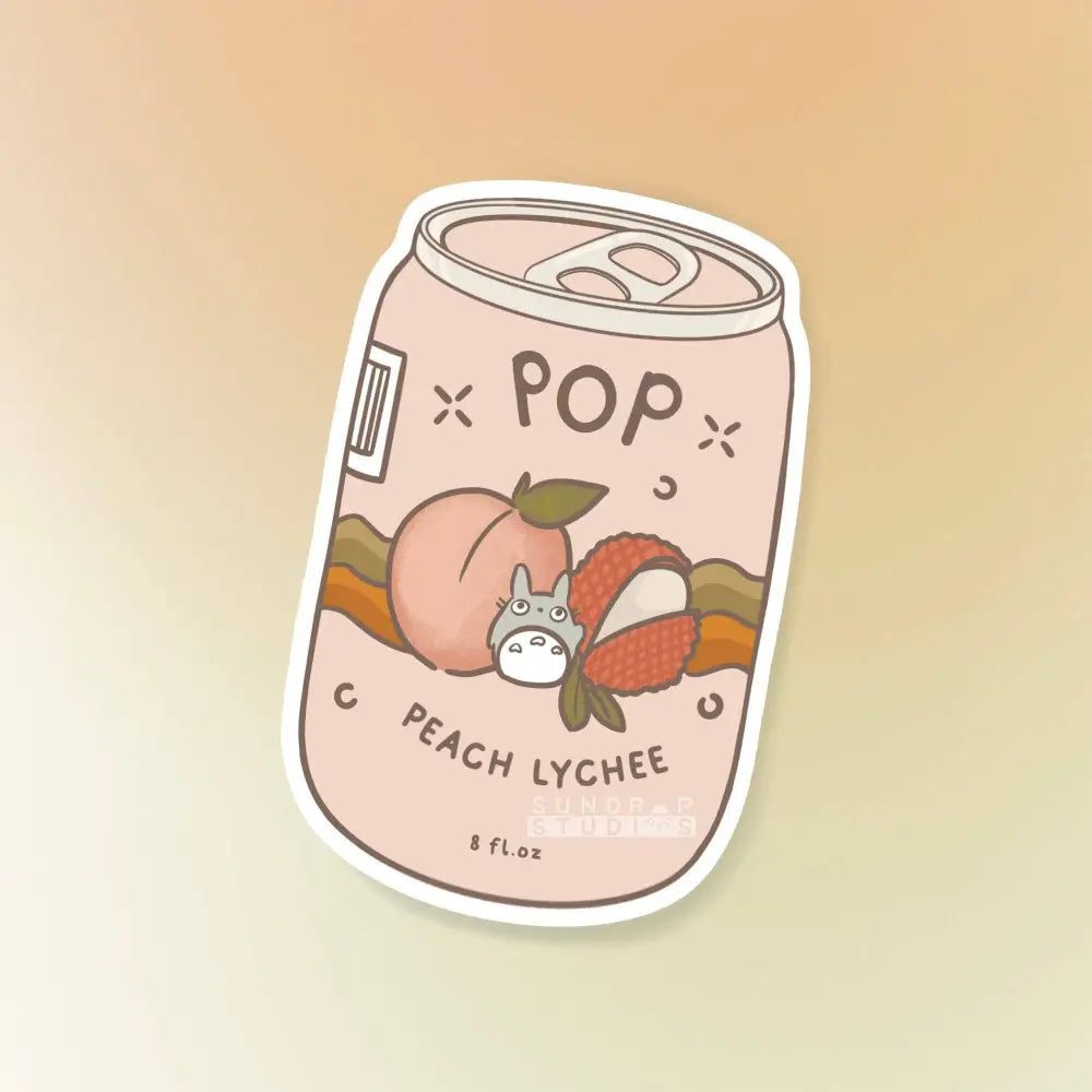 Totoro Soda Pop- Peach Lychee Sticker