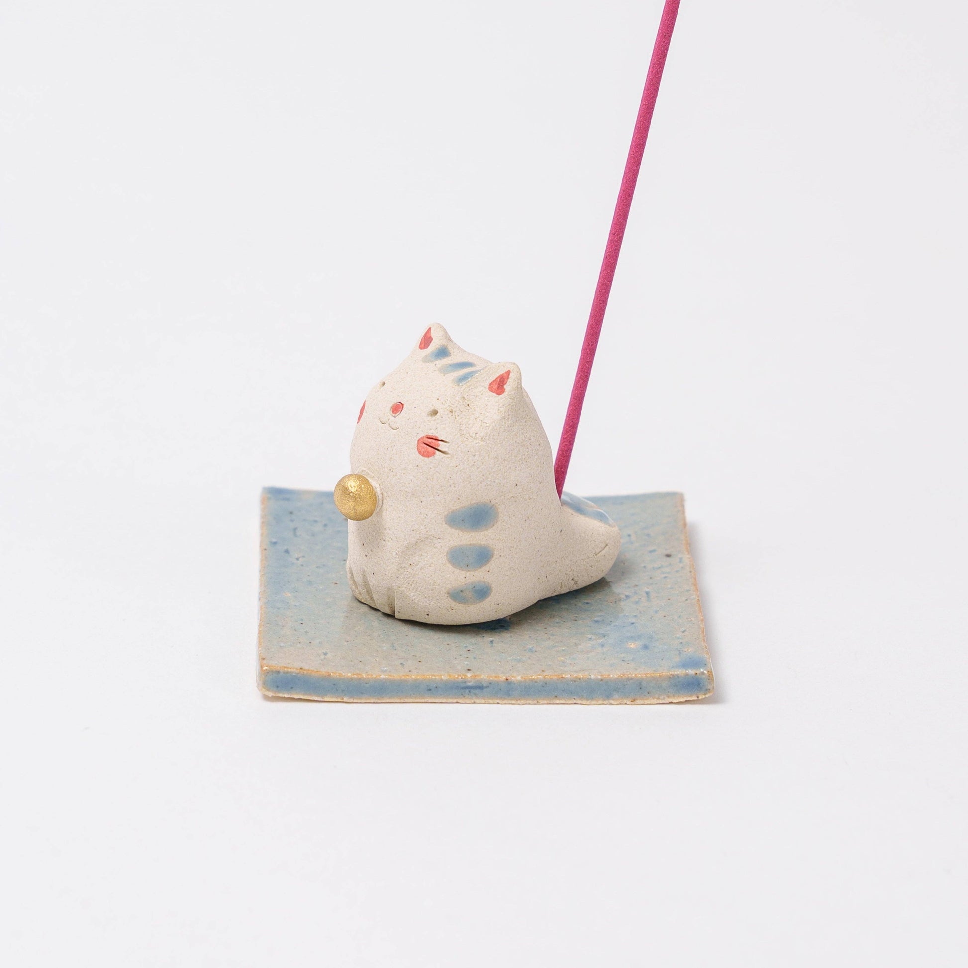U PLUS INC Craftman House - Handmade Cute Cat Incense Holder