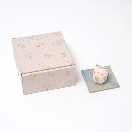U PLUS INC Craftman House - Handmade Cute Cat Incense Holder