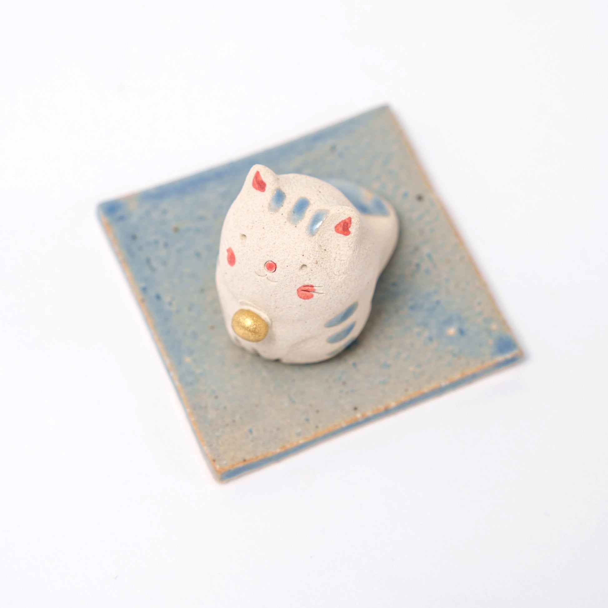 U PLUS INC Craftman House - Handmade Cute Cat Incense Holder