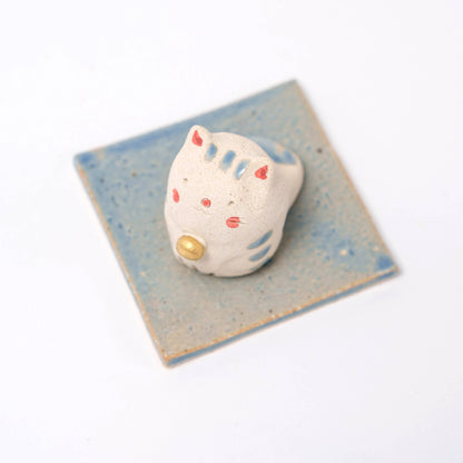 U PLUS INC Craftman House - Handmade Cute Cat Incense Holder