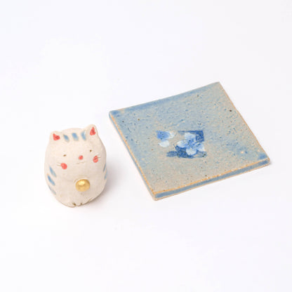 U PLUS INC Craftman House - Handmade Cute Cat Incense Holder