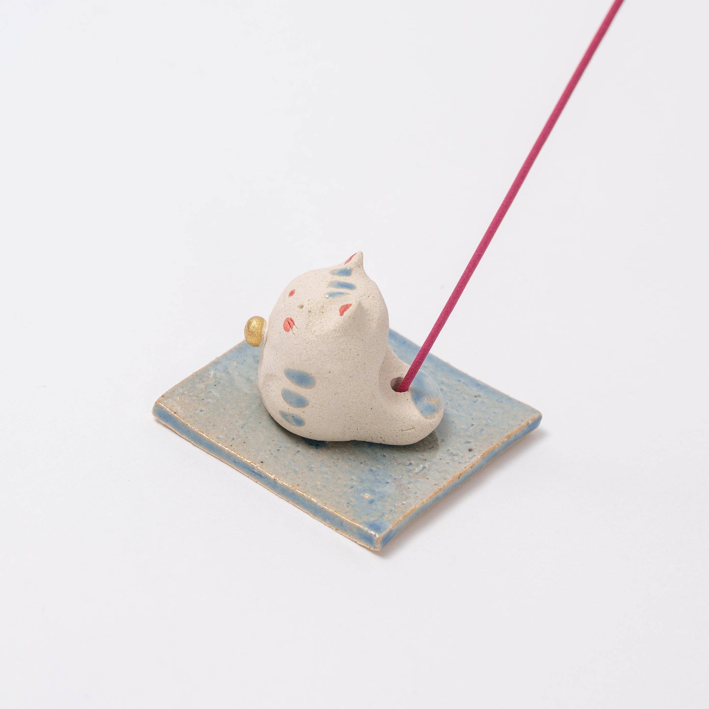 U PLUS INC Craftman House - Handmade Cute Cat Incense Holder