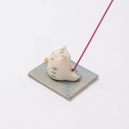 U PLUS INC Craftman House - Handmade Cute Cat Incense Holder