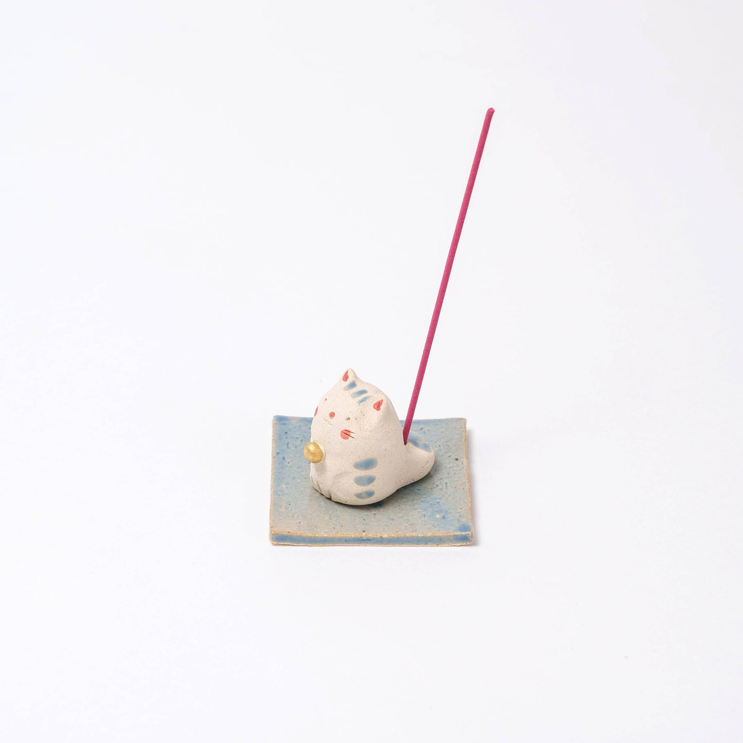 U PLUS INC Craftman House - Handmade Cute Cat Incense Holder