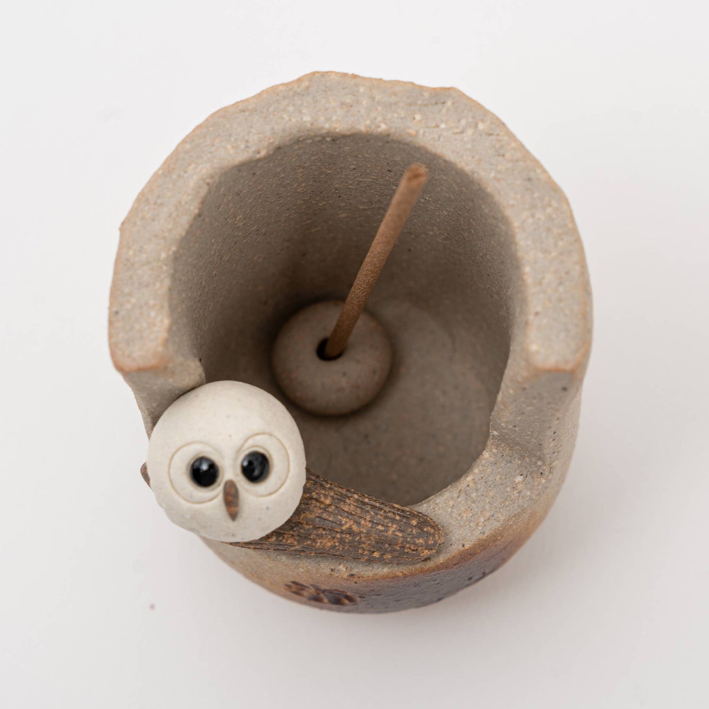 U PLUS INC Shigaraki Incense Holder | Owl