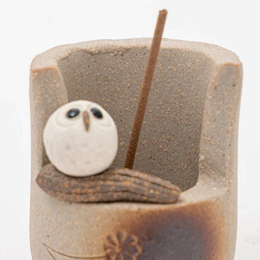 U PLUS INC Shigaraki Incense Holder | Owl