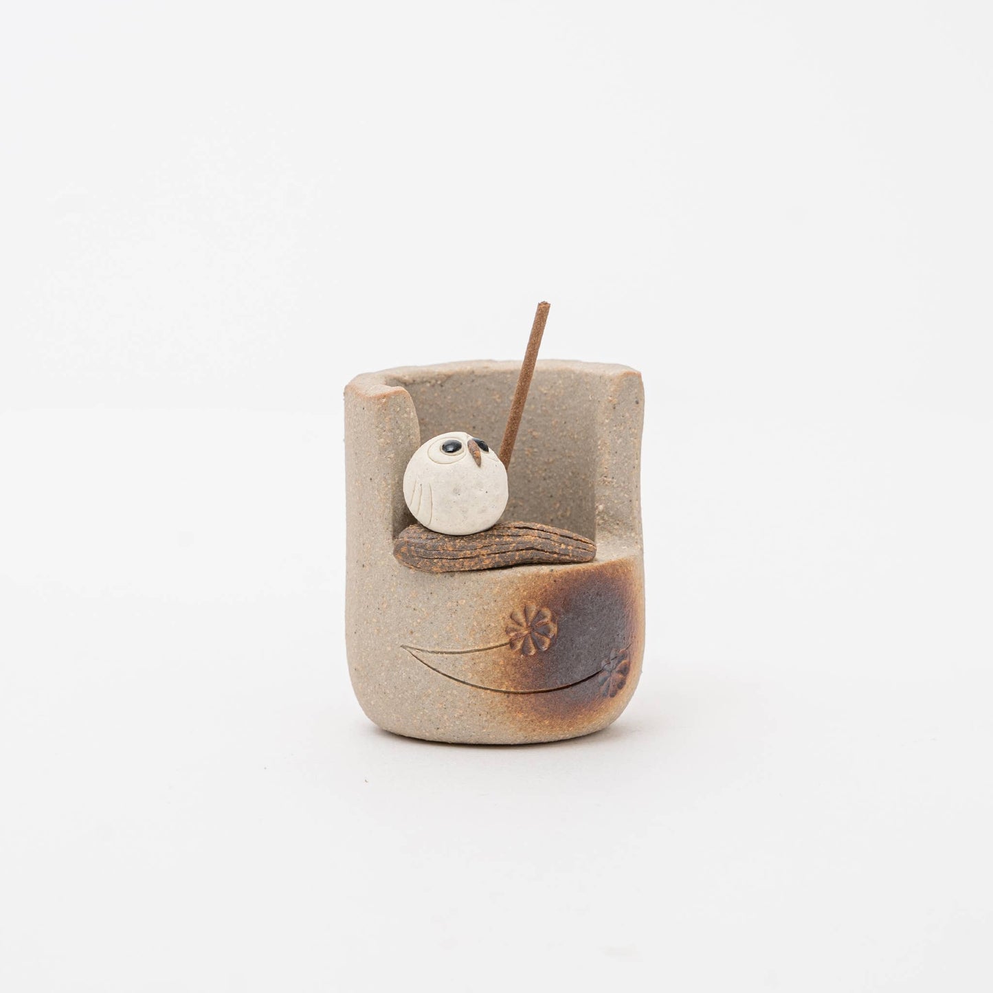 U PLUS INC Shigaraki Incense Holder | Owl