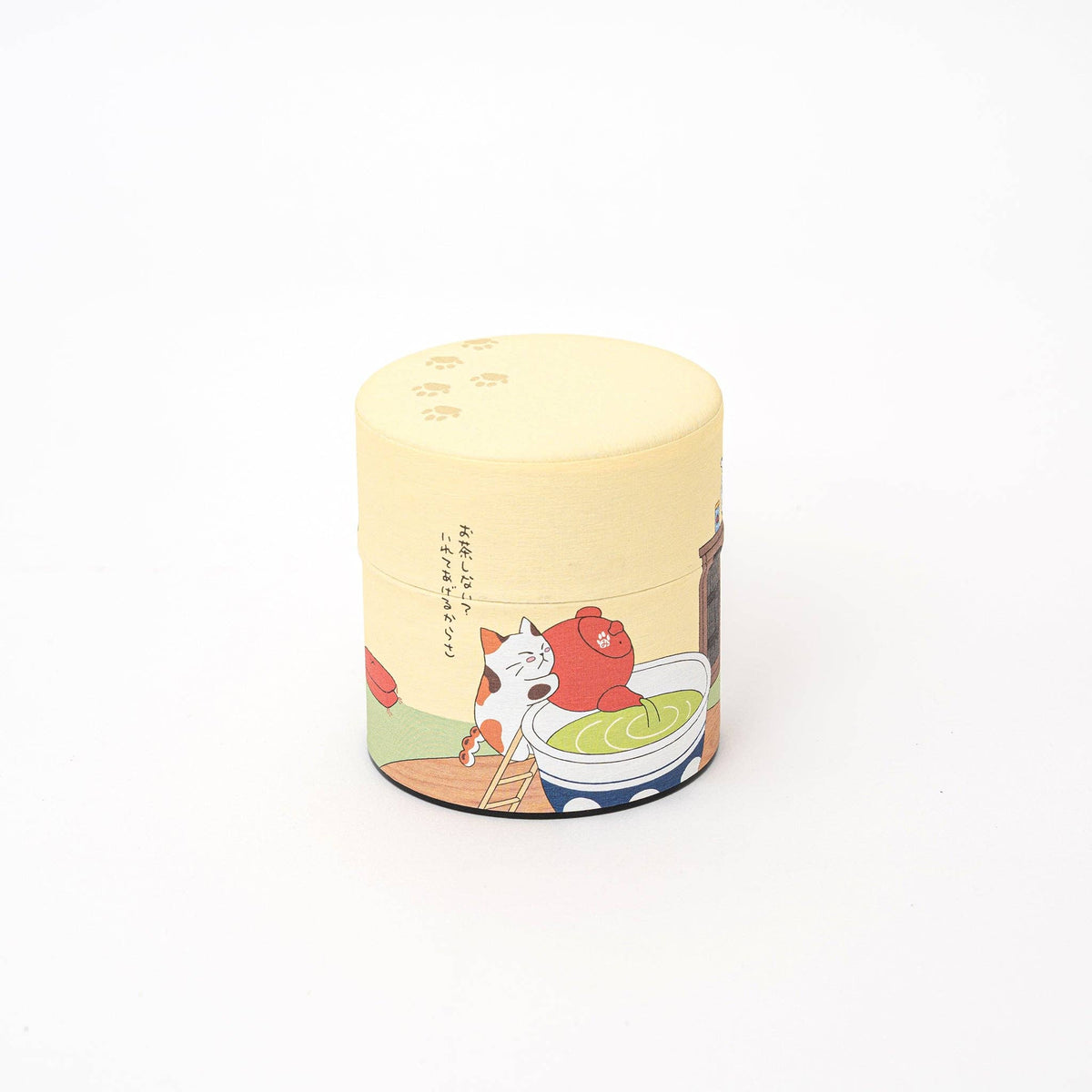 U PLUS INC Tea & Tea Sets Washi Tea Canister - Cats
