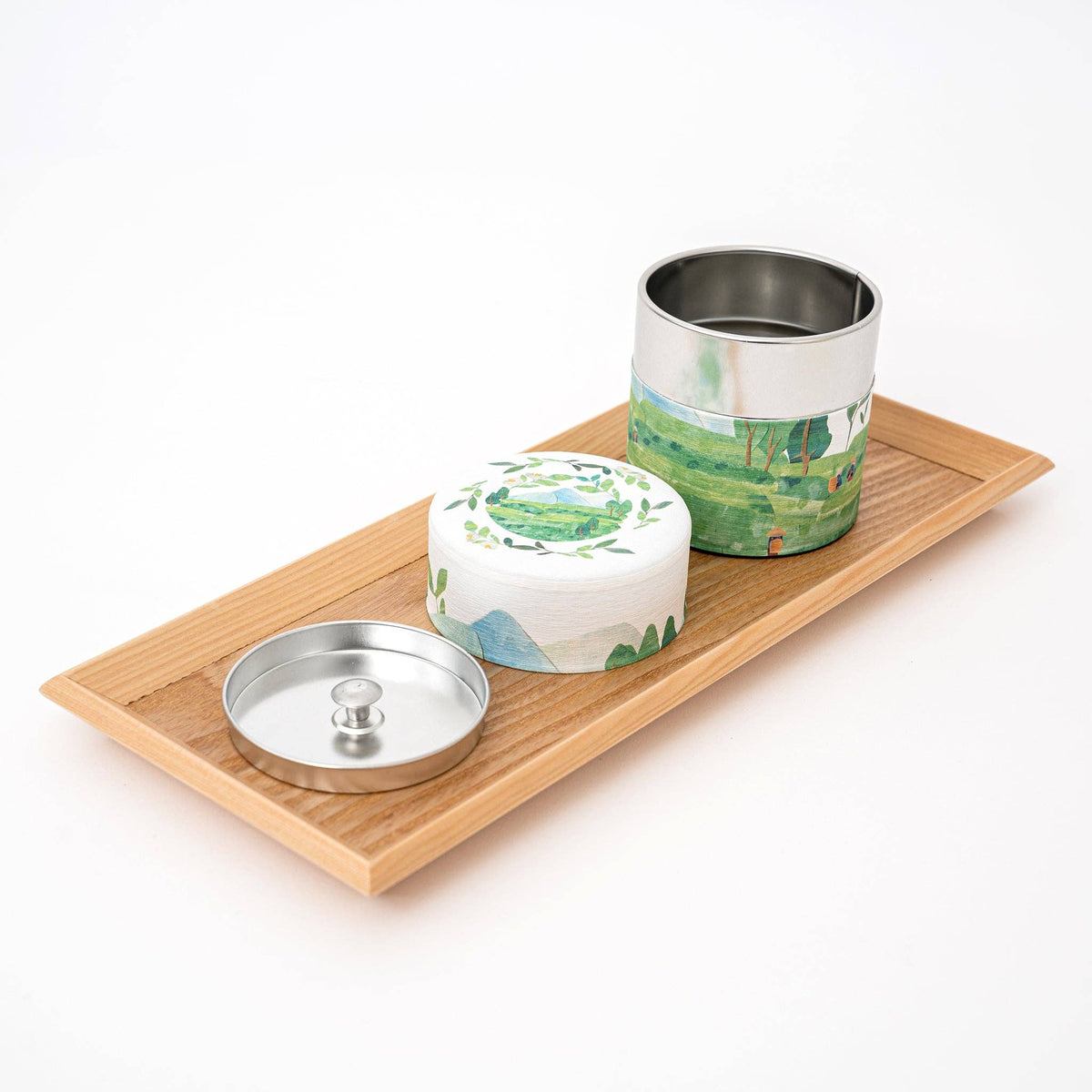 U PLUS INC Tea & Tea Sets Washi Tea Canister - Cats
