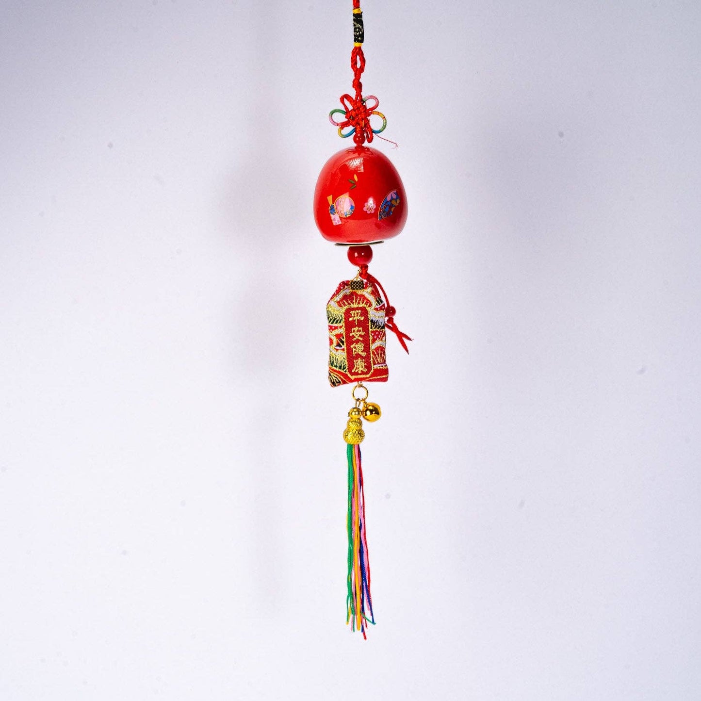 Urban Tokyo 13 Inch Length Lucky Daruma Hanging Charm Red (12/120)