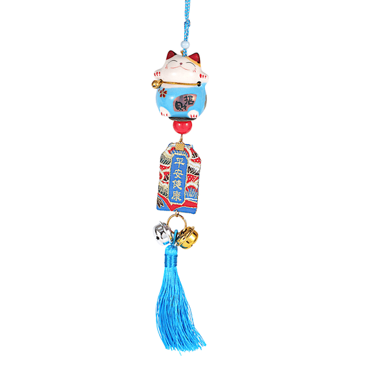 Urban Tokyo 13 Inch Length Maneki Neo Lucky Cat Hanging Charm (12/120)