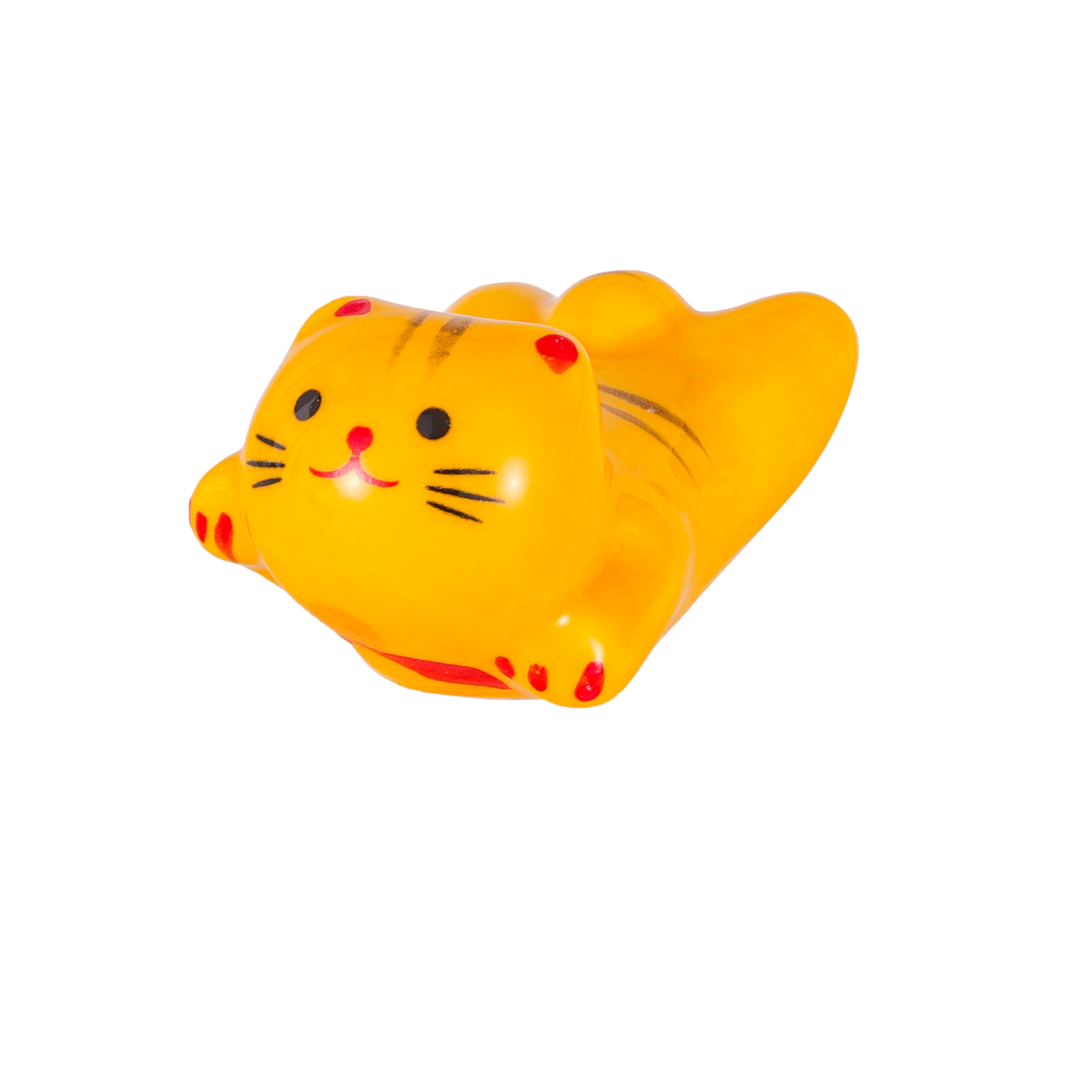 Urban Tokyo Cat Chopsticks Rest 2"L Yellow (12/288)