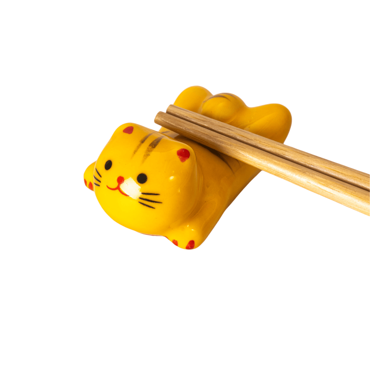 Urban Tokyo Cat Chopsticks Rest 2"L Yellow (12/288)