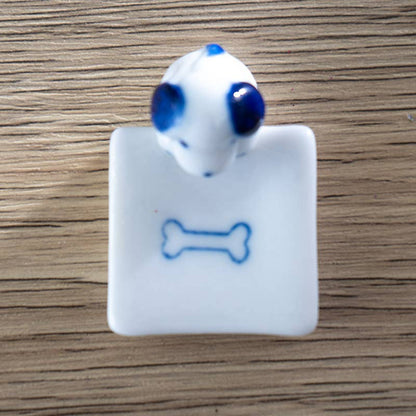 Urban Tokyo Dog and Bone Porcelain Chopsticks Rest 1.75"L