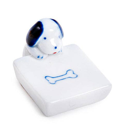 Urban Tokyo Dog and Bone Porcelain Chopsticks Rest 1.75"L