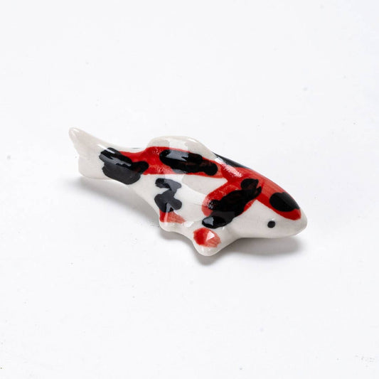 Urban Tokyo Japanese Koi Fish Porcelain Chopsticks Rest 2"L Sanke (12/288)