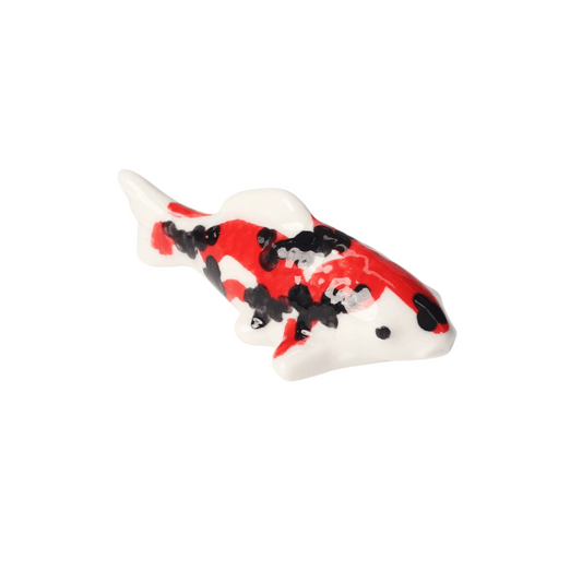 Urban Tokyo Japanese Koi Fish Porcelain Chopsticks Rest 2"L Sanke (12/288)