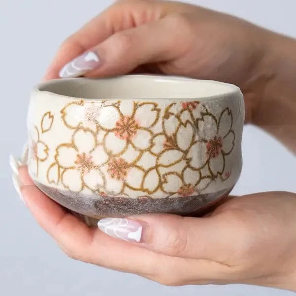 Urban Tokyo Tea & Tea Sets Sakura Cherry Blossoms Mini Matcha Bowl 8oz 3.75"D x 1.5"H P