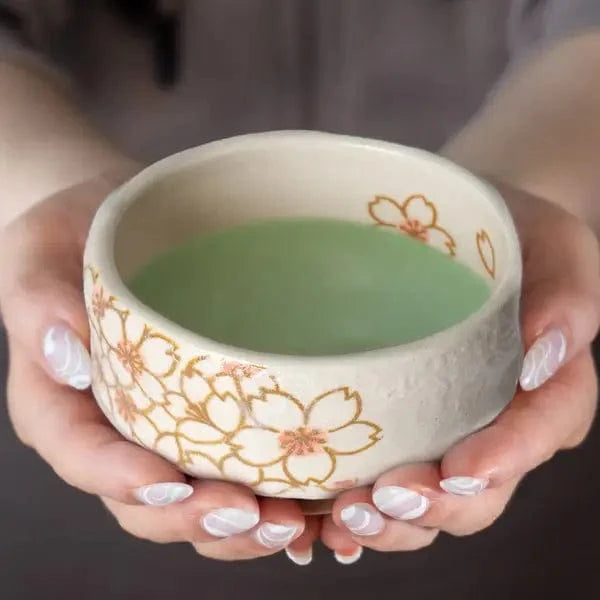 Urban Tokyo Tea & Tea Sets Sakura Cherry Blossoms Mini Matcha Bowl 8oz 3.75"D x 1.5"H P