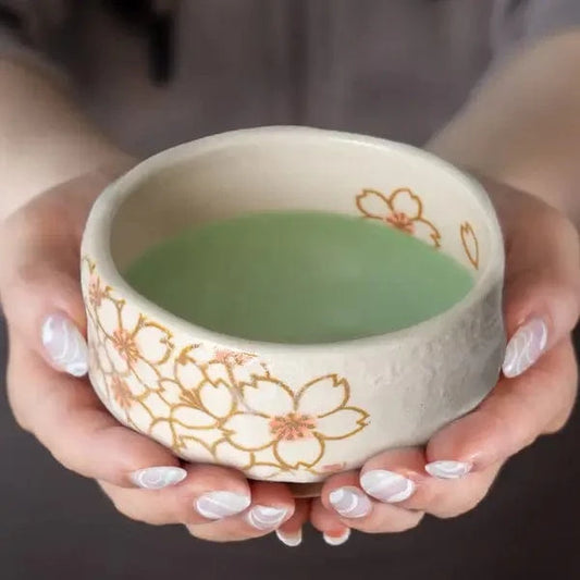 Urban Tokyo Tea & Tea Sets Sakura Cherry Blossoms Mini Matcha Bowl 8oz 3.75"D x 1.5"H P
