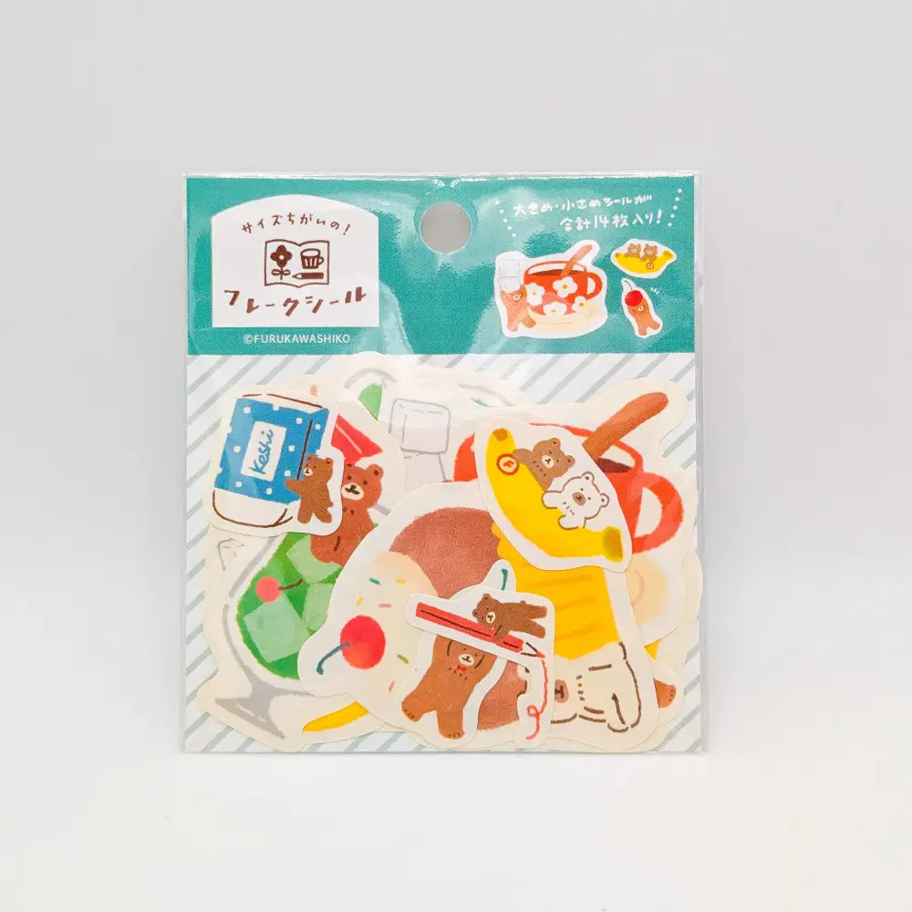 Washi Stickers - Watashi-biyori Series - Helping Bears - Decorative Stickers