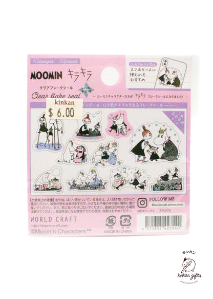 WORLD CRAFT CO.,LTD. Decorative Stickers World Craft - Clear Flake Seal - Moomin - Moomin Girls