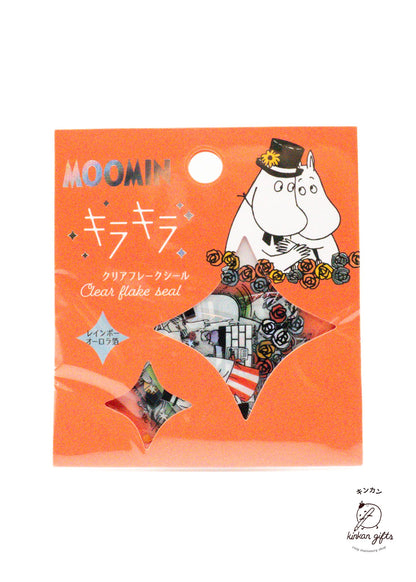 WORLD CRAFT CO.,LTD. Decorative Stickers World Craft - Clear Flake Seal - Moomin - Moominpappa & Moominmamma