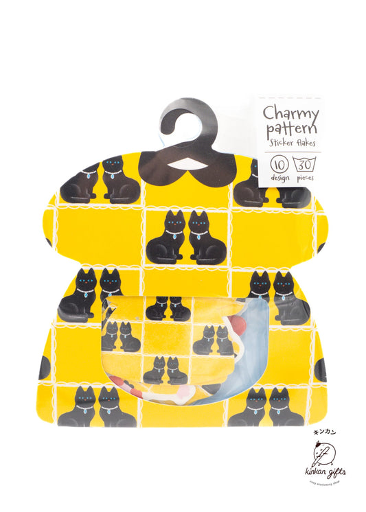 WORLD CRAFT CO.,LTD. World Craft Charmy Pattern Sticker Flakes - Cat