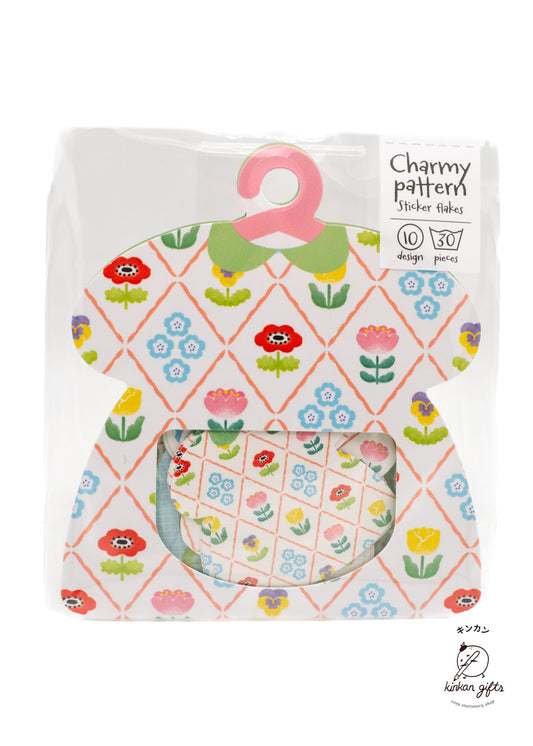 WORLD CRAFT CO.,LTD. World Craft Charmy Pattern Sticker Flakes - Flower