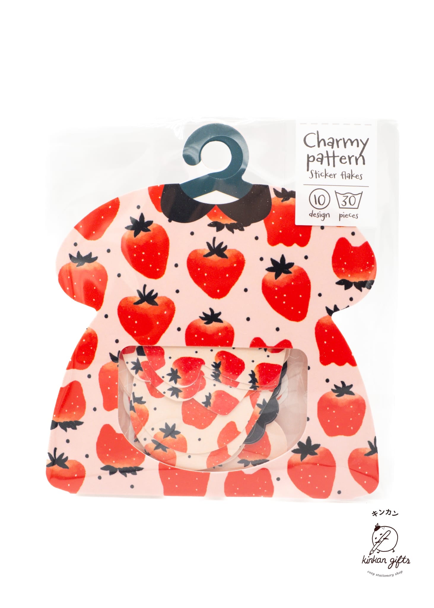 WORLD CRAFT CO.,LTD. World Craft Charmy Pattern Sticker Flakes - Strawberry