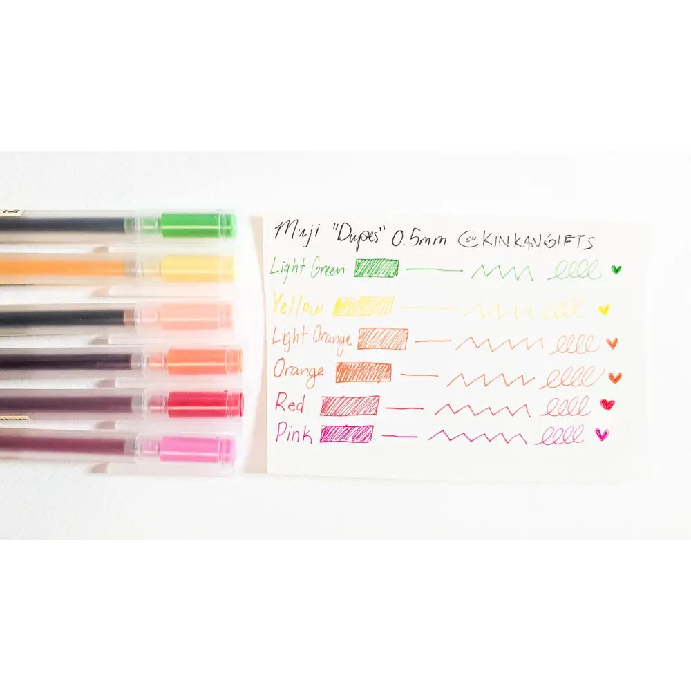 XIZE SH - Muji ’Dupe’ Colored Gel Pens -.5mm - pens