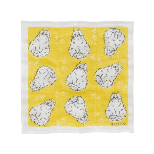 IPPINSHA CO.,LTD NECOTO Kaya Fabric Rags YE Yellow Cat Dishcloth