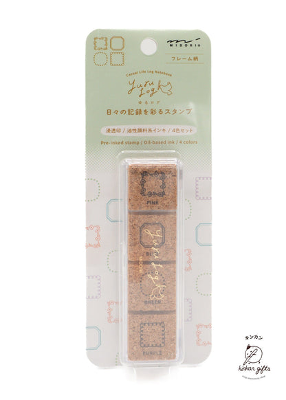 YURU LOG Frame Yuru Log Pre-inked Stamp