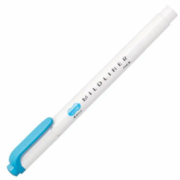 【Japanese Stationery】ZEBRA Mild liner Highlighter & Marker - CYAN