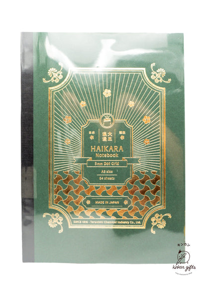 Zoomy BUNGU Notebooks & Notepads Dark Green (Dotted Grid) Teranishi Guitar Taisho Roman Haikara Notebook - A5