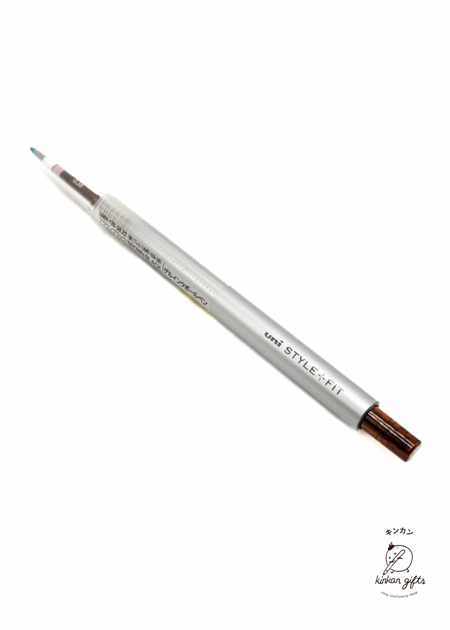 Zoomy BUNGU Pens Brown-Black Uni Style Fit Single Color Slim Gel Pen - 0.38 mm