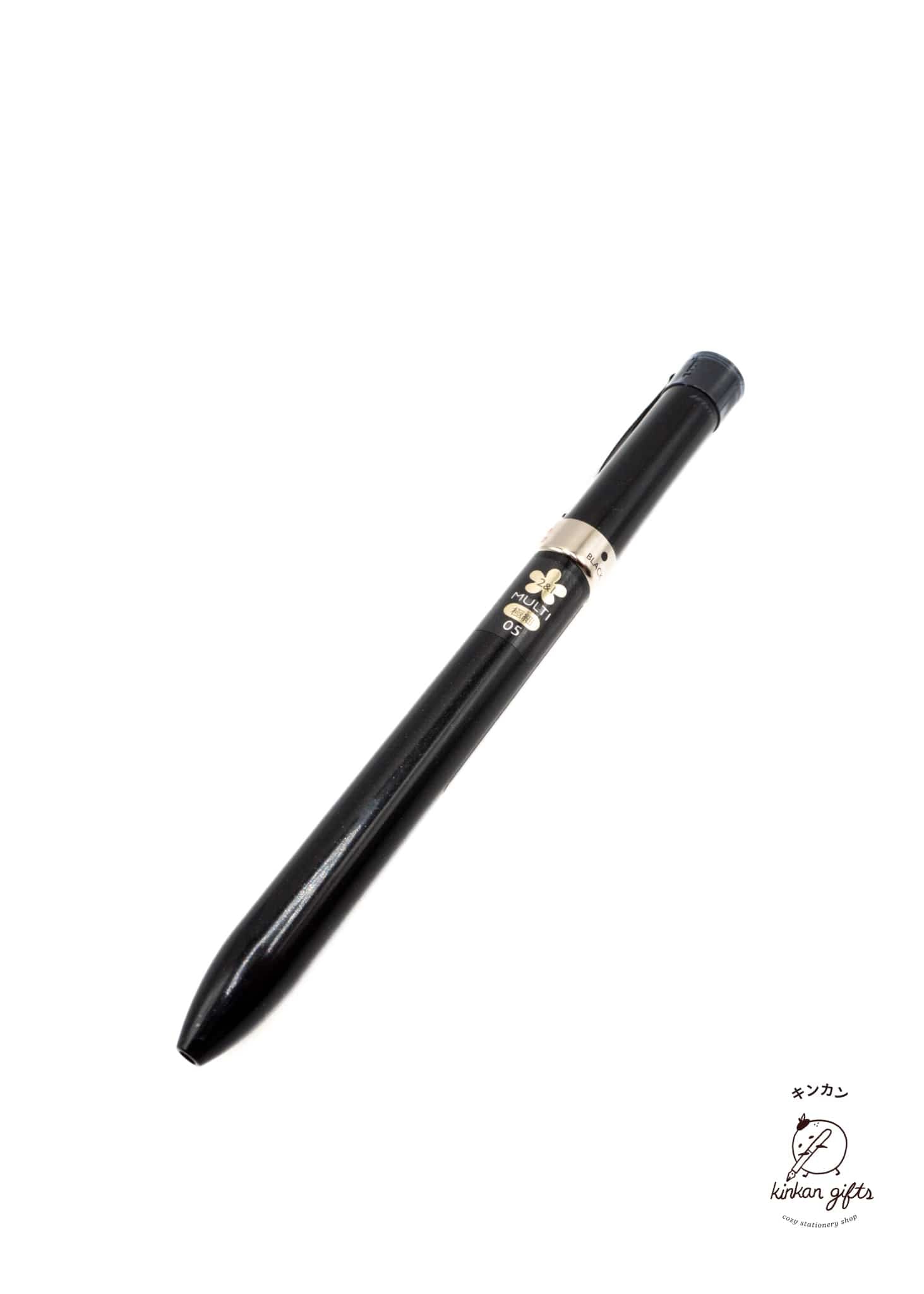Zoomy BUNGU Pens Luminous Black Uni Jetstream F*Series 2 Color 0.5 mm Ballpoint Multi Pen + 0.5 mm Pencil