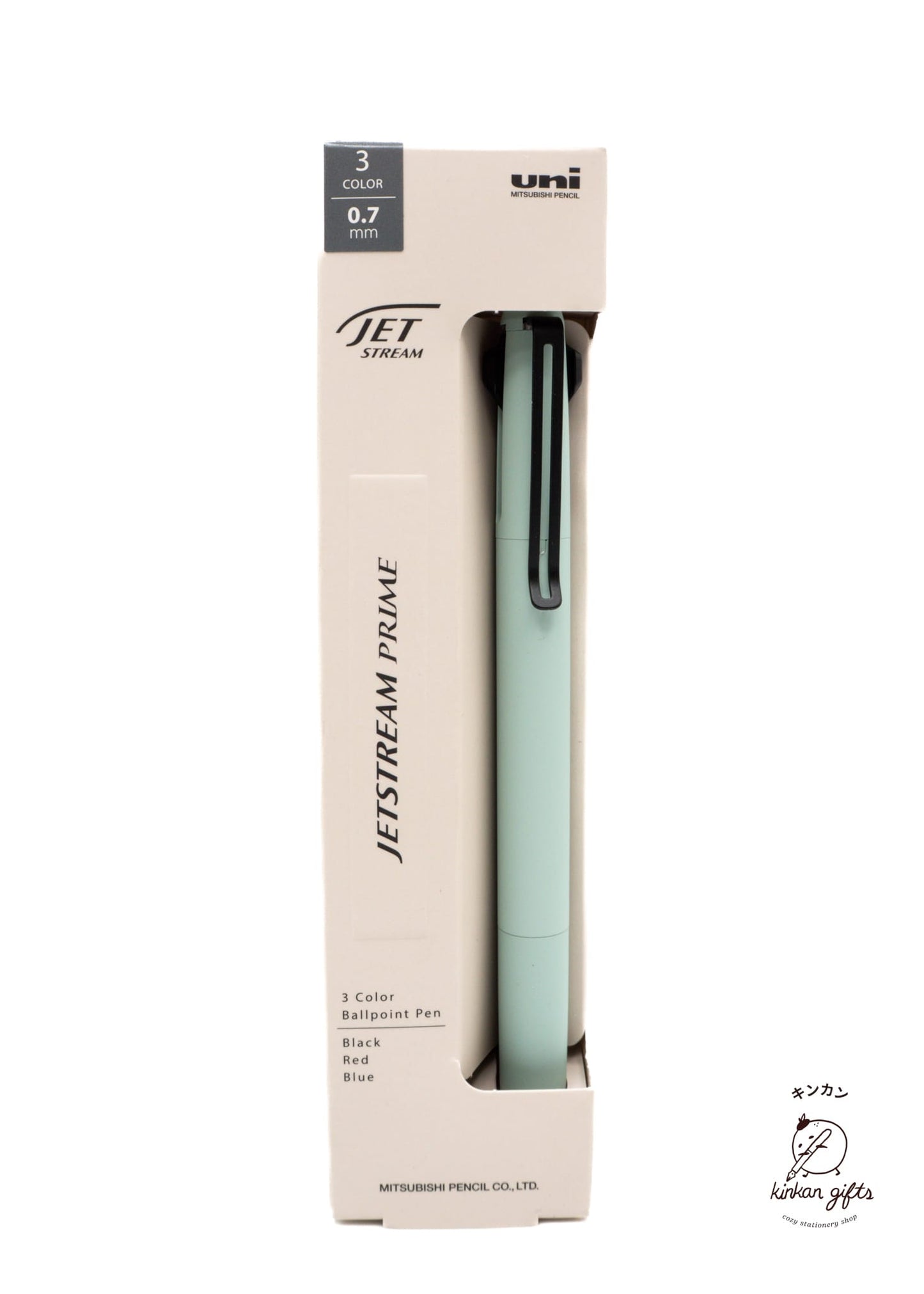 Zoomy BUNGU Pens Smoky Green Jetstream Prime 3 Color Multifunctional Pen / uni Mitsubishi Pencil